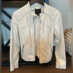 Express Faux Leather White Jacket